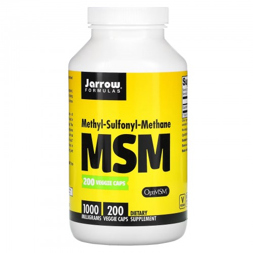 Jarrow Formulas, МСМ, 1000 мг, 200 растительных капсул Jarrow Formulas, МСМ, 1000 мг, 200 растительных капсул
